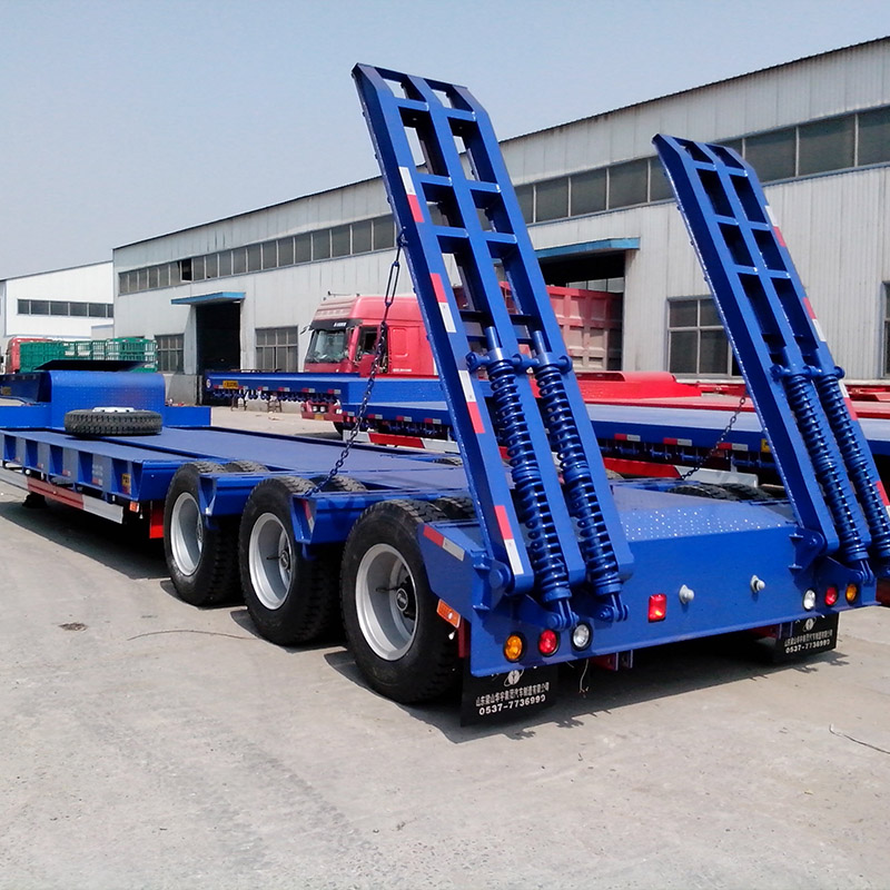 2&3&4 Axles Low Bed Flatbed Semi-trailer